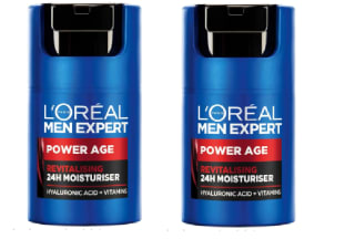 2 Botes de L'Oréal Crema hidratante para hombre, Antiarrugas y antienvejecimiento, Con ácido hialurónico hidratante para el envejecimiento, Para pieles secas y apagadas, Men Expert Power Age, 50ml por 11.88€