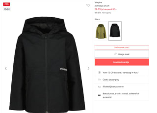 Vingino kinder zomerjas zwart voor €26,99 bij Wehkamp