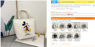 Bolso de lona y carteras de Mickey Mouse desde solo 3,47€ en Temu