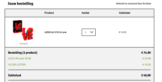 LEGO Art LOVE voor €40 bij Kruidvat