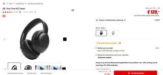 JBL Tour One M2 koptelefoon voor €129 bij de Mediamarkt