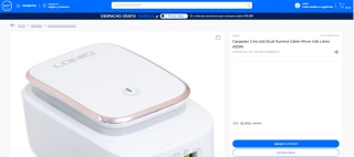 Cargador Ldnio A2205 2.4a Usb Dual Ilumina Cable Micro Usb por $1.990