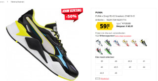 puma rs-x3 x emoji black lace up mens trainers voor €55,98 bij Sport Korting