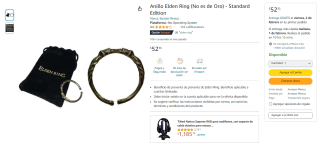 Anillo Elden Ring Standard por $52 en Amazon