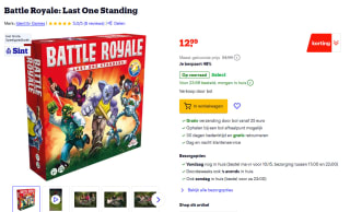 Battle Royale: Last One Standing bordspel voor €12,99 bij Bol
