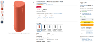 Bocina Sonos Roam 2 Red por $2,949 | Descuento Amazon