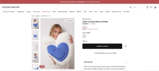 Women'secret Cojín corazón blanco Smiley pot 8,99€