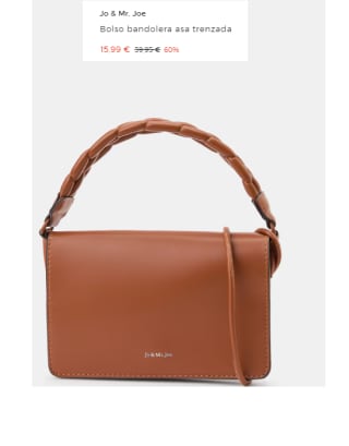 Bolso bandolera asa trenzada Jo & Mr. Joe por 15.99€