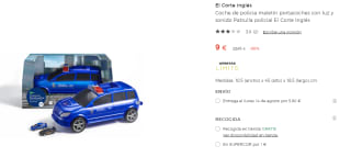 Coche policía maletín porta coches con luz y sonido por 9€