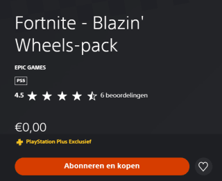 Fortnite - Blazin' Wheels-pack gratis voor Playstation-Plus leden in de Playstation Store