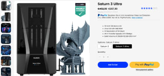Saturn 3 Ultra 3D printer voor €267,99 bij Elegoo
