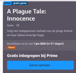 A Plague Tale: Innocence gratis op Prime Gaming