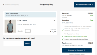 G-star Lash T-Shirt voor €14,87 dmv code bij G-star