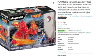 PLAYMOBIL Naruto - Sasuke vs. Itachi Constructiespeelgoed voor €9,49 bij Amazon