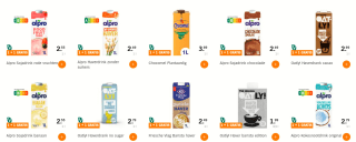Alle A-merk houdbare plantaardige drinks 1+1 gratis bij de AH