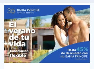 -45% de Descuento en Bahía Príncipe.