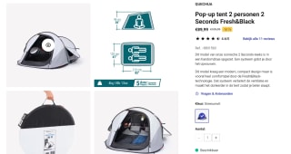 Quechua popup tent 2 persoons voor €89,99 bij Decathlon