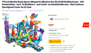 V'tech 559823 Marble Rush Space Magnetic Mission - Set XL voor €54,99 bij Bol.com