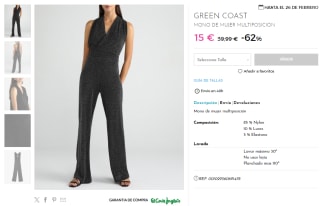 Green Coast - Mono para mujer por 15€