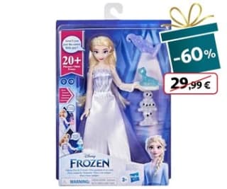 Muñeca Elsa interactiva momentos mágicos con sonidos y frases, DISNEY FROZEN 2.Por 12€