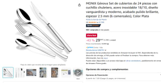 MONIX Génova Set de cubiertos de 24 piezas por 29,99€