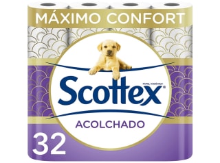Scottex acolchado Papel Higiénico seco 32 rollos a solo 15,99€
