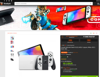 Console da Nintendo, modelo Switch OLED de 64GB - R$ 2.299