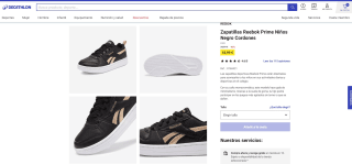 Zapatillas marca Reebok Prime Niños Negro Cordones por 18,99€