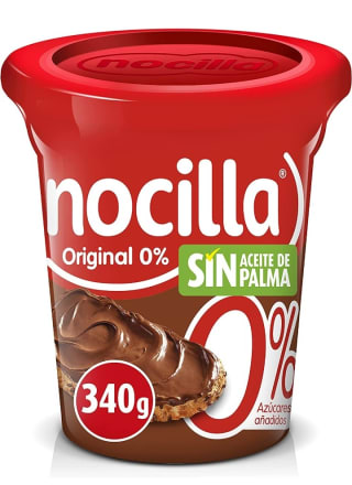 Nocilla Crema Untable Original 0%, 340g por 2,60€.