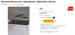 Salontafelset Marmer look voor €32 bij Bol