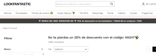 28% de descuento en Lookfantastic
