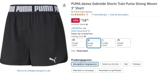 PUMA Women Strong Woven Trainingsshort voor €14,98 bij Amazon