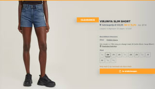 G-Star Spijkershort blauw voor €15 bij G-star