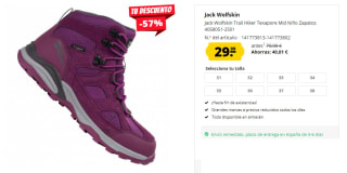 Botas de Trekking de Peques Jack Wolfskin Trail Hiker Texapore por 29.9€