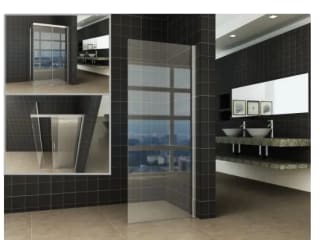 Zijwand 90 cm voor schuif-nisdeuren Softclose 2.0 8 mm NANO 90 t/m 140 cm voor €80,87