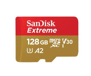 SanDisk 128GB Extreme tarjeta microSDXC + adaptador SD + RescuePro Deluxe hasta 190 MB/s con Clase A2 UHS-I Class 10 U3 V30 por 12,23€