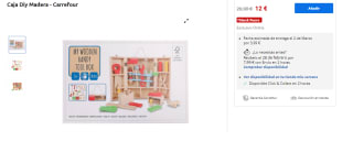 Caja de Madera Diy con Herramientas de Juguete por 12€