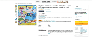 Juguete Aspiradora Play-Doh Zoom Zoom de Play-Doh con 5 botes de plastilina por solo 12,67€