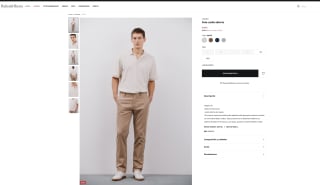 Cortefiel Polo cuello abierto Marfil a tan solo 6,99€