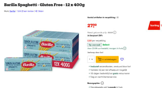 Barilla Spaghetti - Gluten Free - 12 x 400g voor €27,99 bij Bol