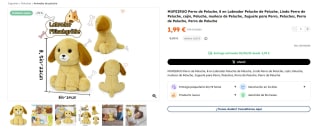 Juguete para Perro peluche perro 22cm por 1,99€