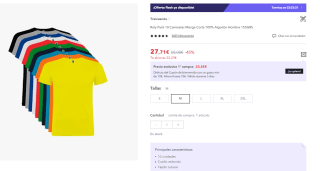 Pack de 10 Camisetas de Manga Corta para Hombre Roly Beagle por 15.71€