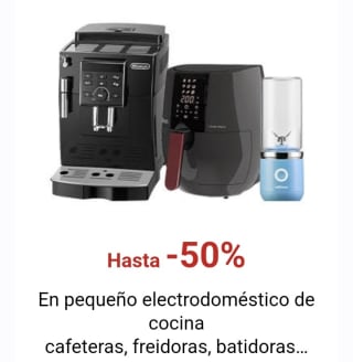 Hasta -50% de Descuento en pequeño electrodoméstico de cocina.
