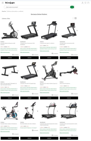 Hasta -45% en Máquinas Fitness en El Corte Inglés.