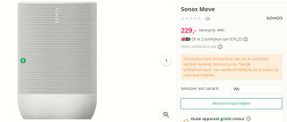Sonos Move - Portable Wifi- & Bluetooth Speaker voor €229 bij EP