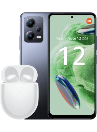 Pack Smartphone 6.67" Xiaomi Redmi Note 12 5G 128Go + Ecouteurs sans fils Redmi Buds 4 à 179€