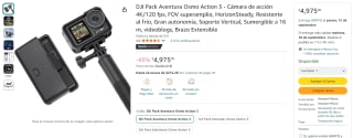 DJI Pack Aventura Osmo Action 3 por $4,975 en Amazon