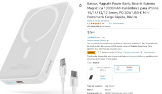 Powerbank Baseus Magsafe, Magnética 10000mAh, PD 20W, USB por 25,59€