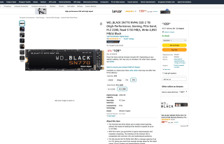 WD_Black SN770 SSD 2TB M.2 NVMe PCIe 4.0 por solo 109,90€