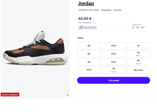 Zapatillas para Hombre Nike JORDAN AIR 200E por 44€